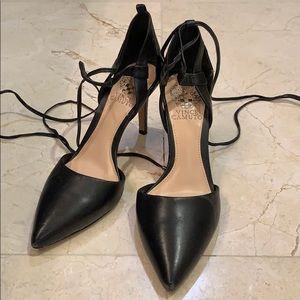 Vince Camuto | Black Lace Up Heels